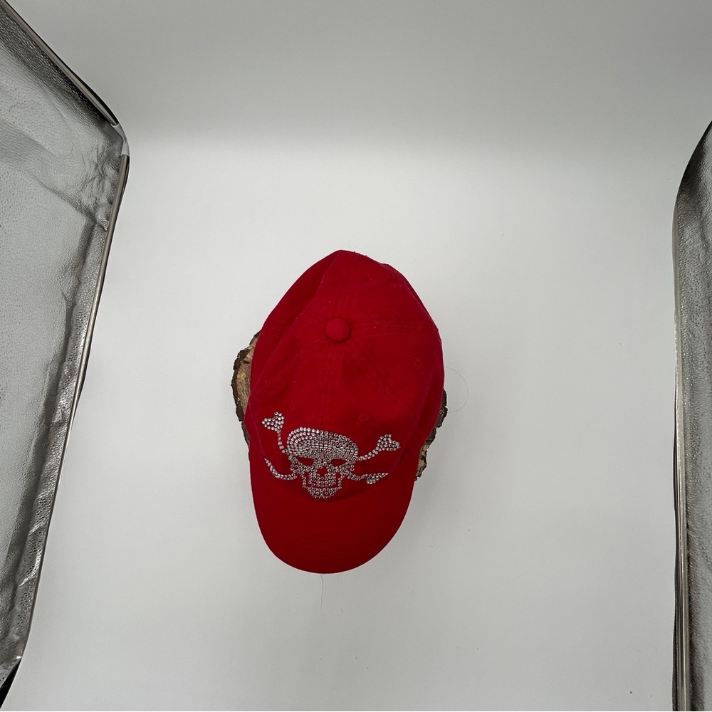 OTTO Red Skull Rhinestone Hat - Picture 3 of 7